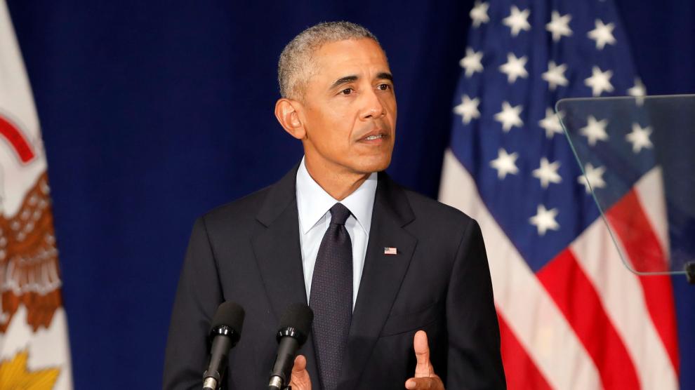 Barack Obama, durante un discurso en la Universidad de Illinois.