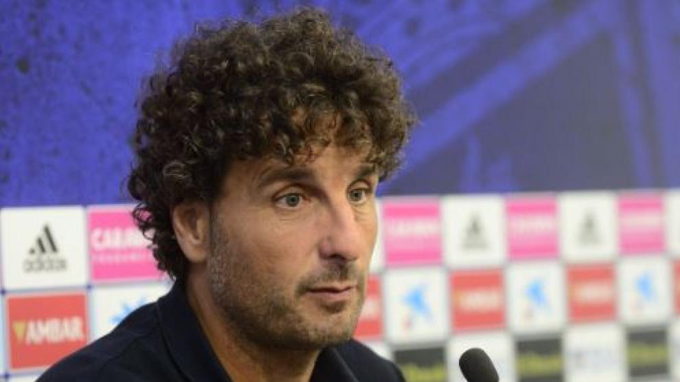 Imanol Idiakez, este viernes en la rueda de prensa previa al viaje a Almería.