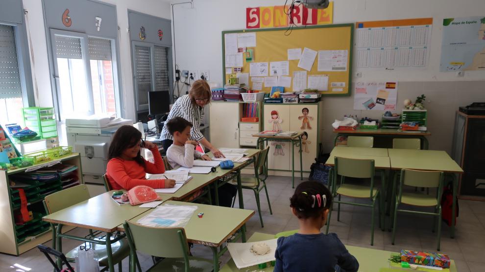 Escuela de Alba del Campo, con tres alumnos.
