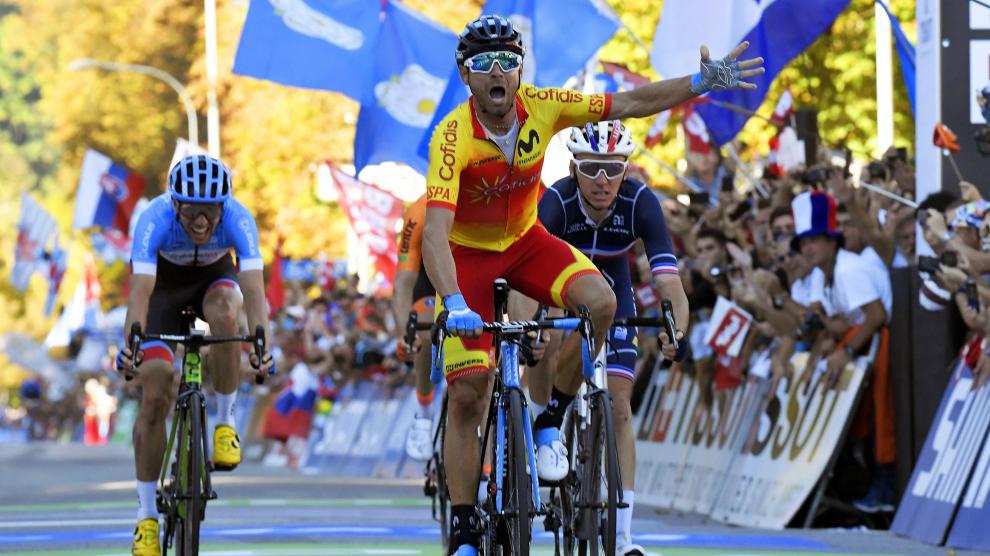 Alejandro Valverde, campeón del mundo de ciclismo en ruta