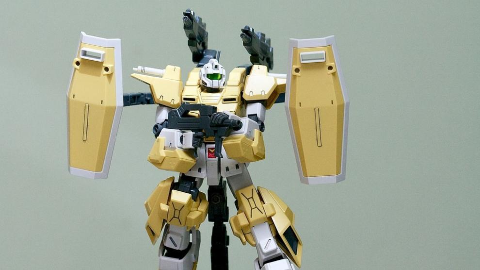 Un robot de la marca japonesa Gundam.