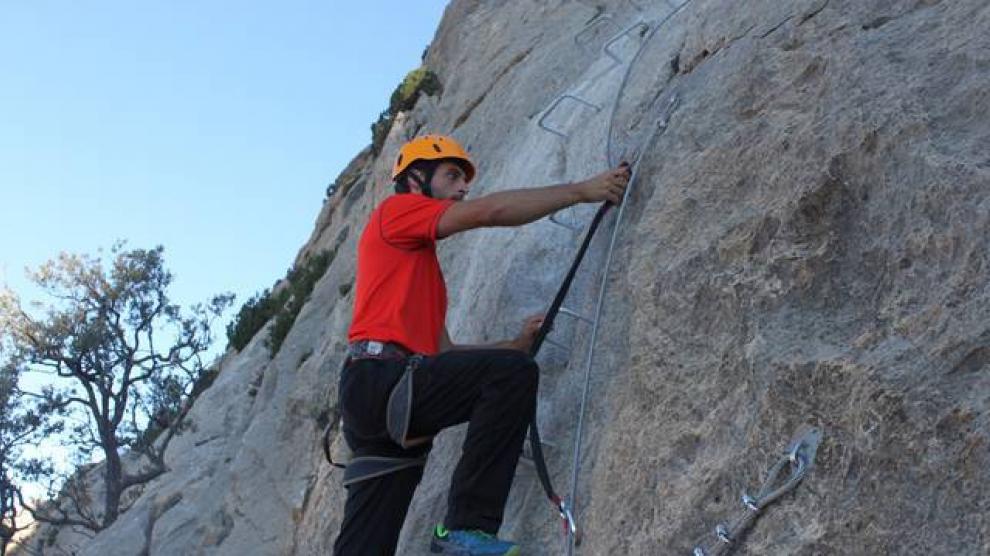 La vía ferrata de la Sierra de Palomera es uno de los atractivos de la comarca.