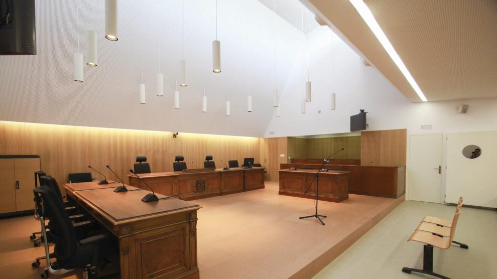 Sala de vistas de la Audiencia Provincial de Huesca