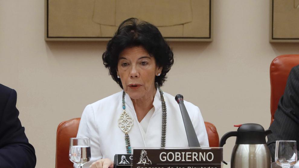 La ministra de Educación y Formación Profesional, Isabel Celaá