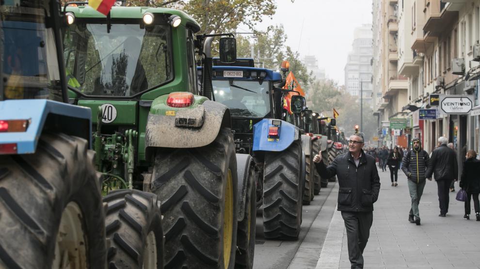 Tractorada en Zaragoza