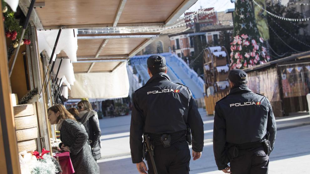 Incremento de la presencia policial en Zaragoza durante la campaña de Navidad