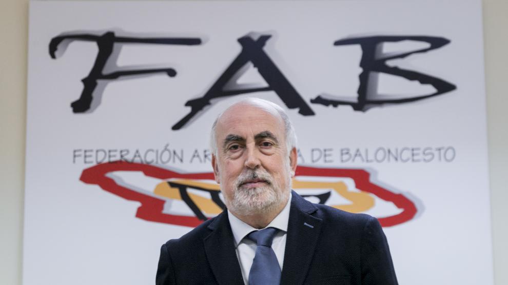 José Miguel Sierra, presidente de la Federación Aragonesa de Baloncesto.