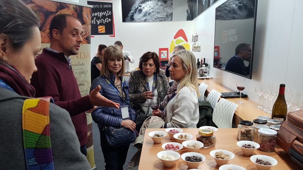 Actividades en el puesto reservado para Aragón en la feria gastronómica Madrid Fusión