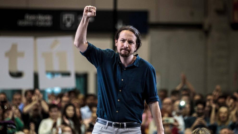 El candidato de Unidas Podemos a la Presidencia del Gobierno, Pablo Iglesias.