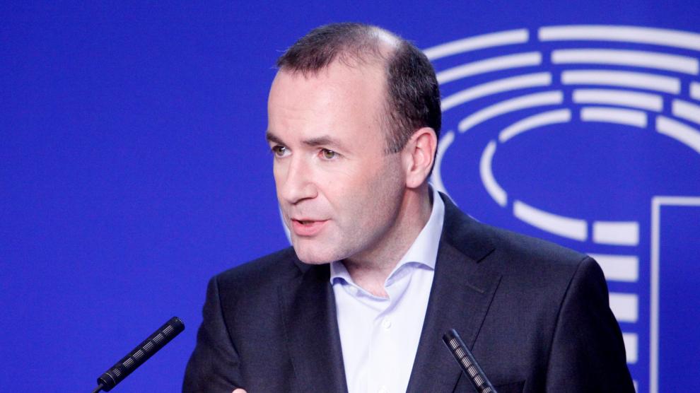Manfred Weber of the European People's Party (EPP) gestures during a press point after a debate which is broadcast live across Europe from the European Parliament in Brussels, ahead of the May 23-26 elections for EU lawmakers, in Brussels, Belgium May 15, 2019.  REUTERS/Francois Walschaerts [[[REUTERS VOCENTO]]] EU-ELECTION/DEBATE
