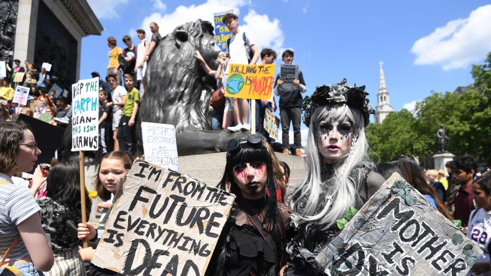 Manifestaciones contra el cambio climático en Reino Unido.