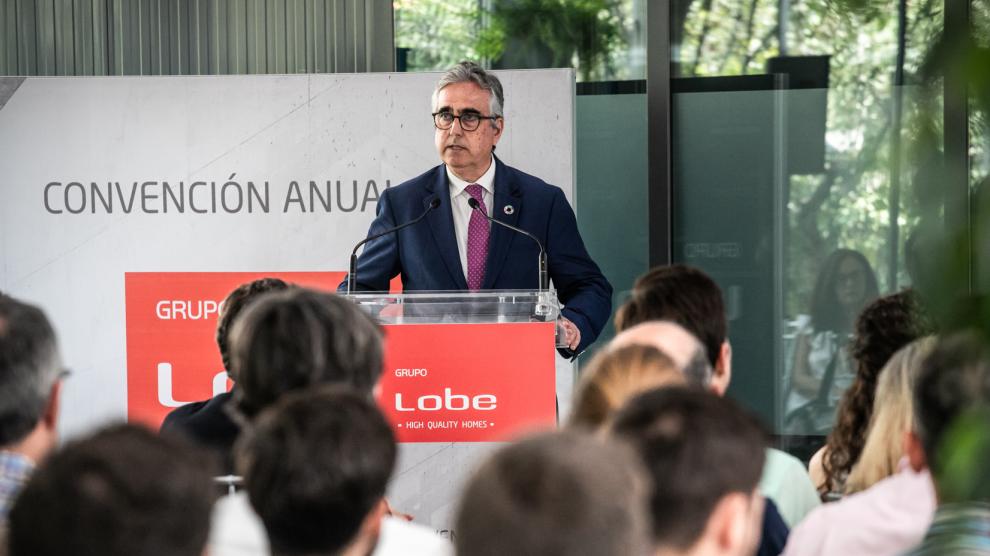 El director de Grupo Lobe, Juan Carlos Bandrés, en la presentación de resultados de este viernes.