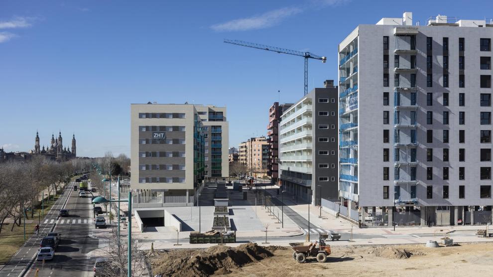 Viviendas en construcción en Zaragoza