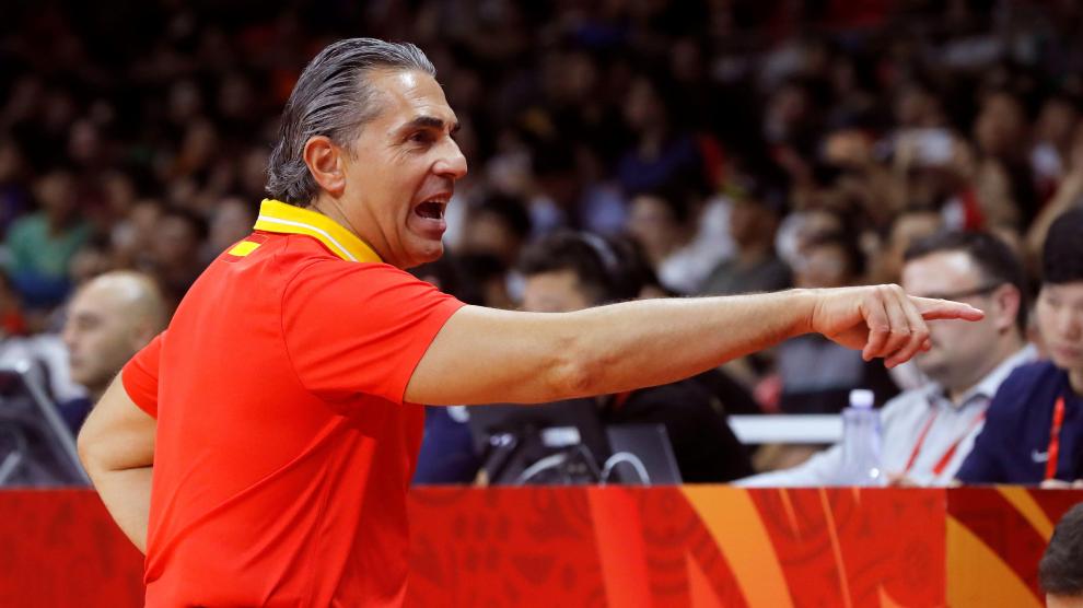 Scariolo durante el partido disputado este sábado contra Túnez.