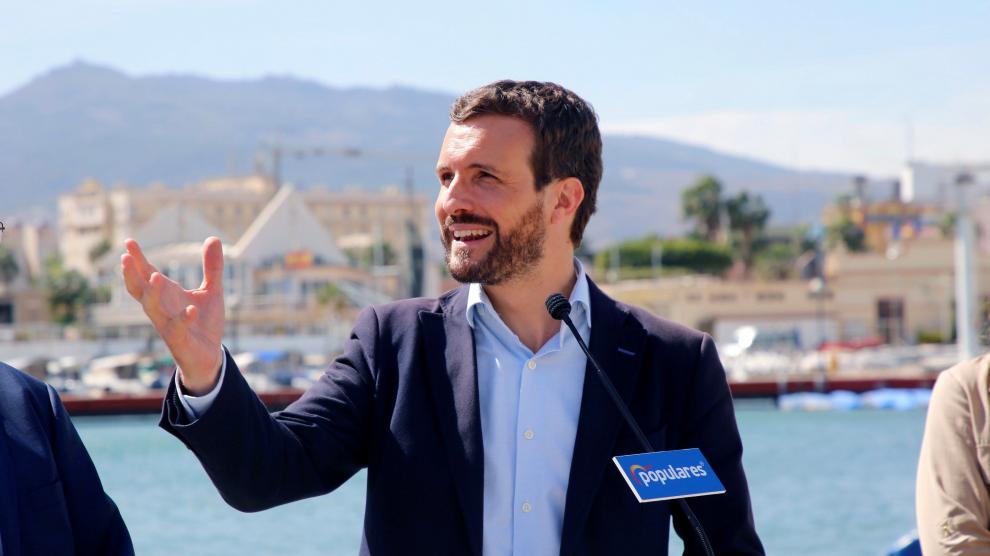 El líder del PP, Pablo Casado