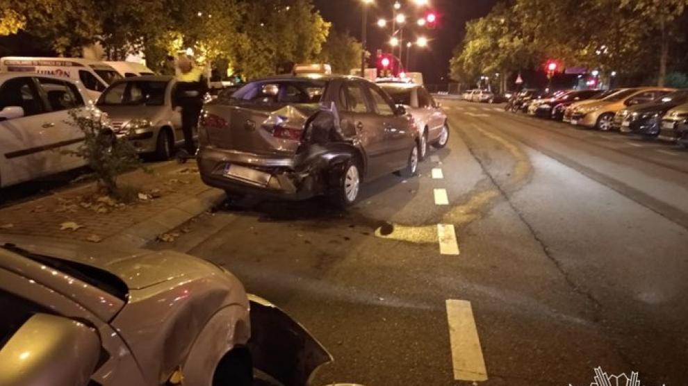 Foto publicada por la Policía Local del accidente en Tenor Fleta