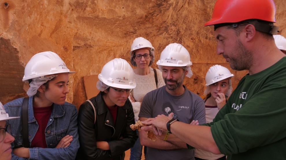 Visita al yacimiento de Atapuerca durante el Congreso de Comunicacion Social de la Ciencia celebrado en Burgos.