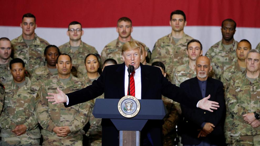 Trump en su visita a Afganistán