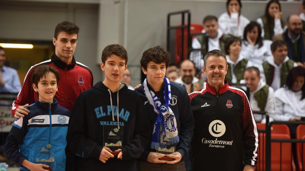 Alocén y Fisac, en la entrega de medallas de la Olimpiada Marianista.