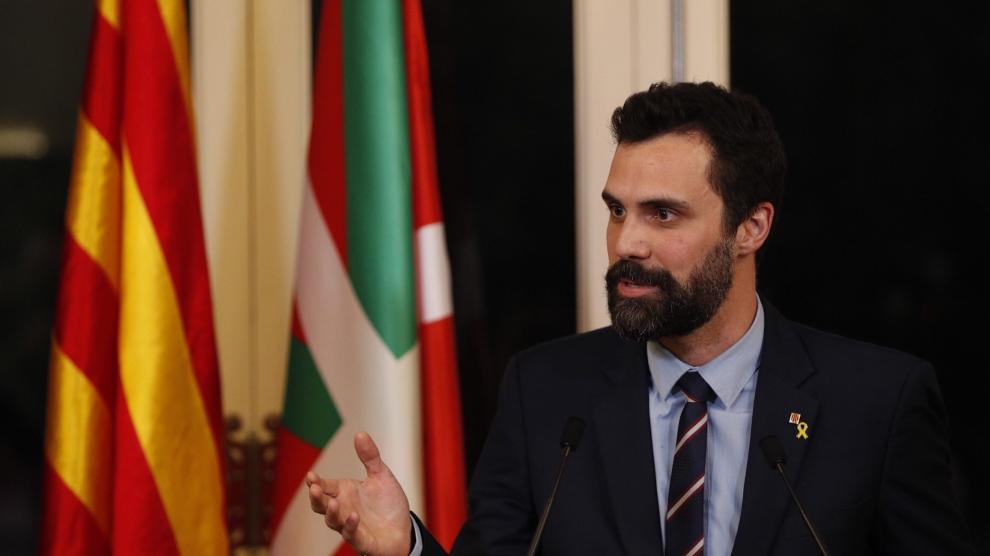 Roger Torrent, este lunes.