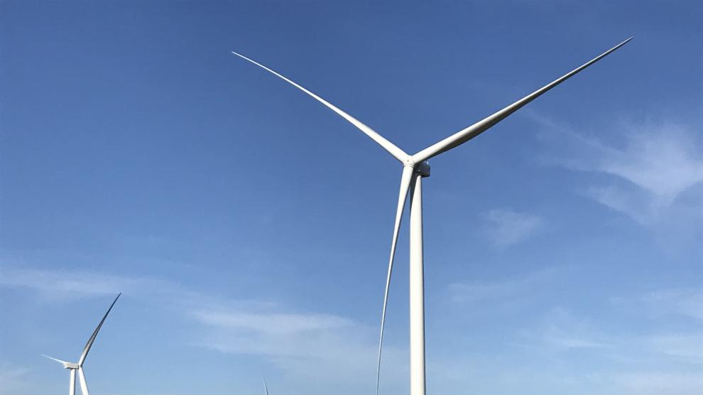 Uno de los parques eólicos promovidos el año pasdo por Forestalia junto con Engie y Mirova en la sierra de Luna, en las Cinco Villas.