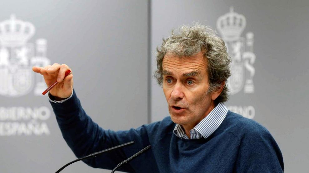 Fernando Simón, director del Centro Coordinador de Alertas y Emergencias Sanitarias, durante una rueda de prensa.