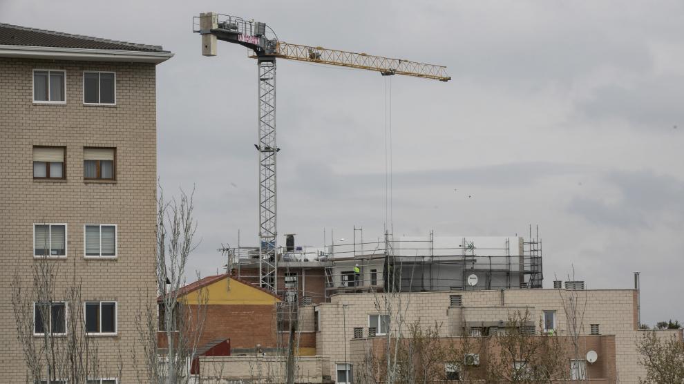 Imagen de archivo de unas obras en Zaragoza.