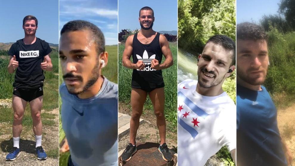 Sergio Gómez, Mboula, Álvaro, Datkovic y Galán