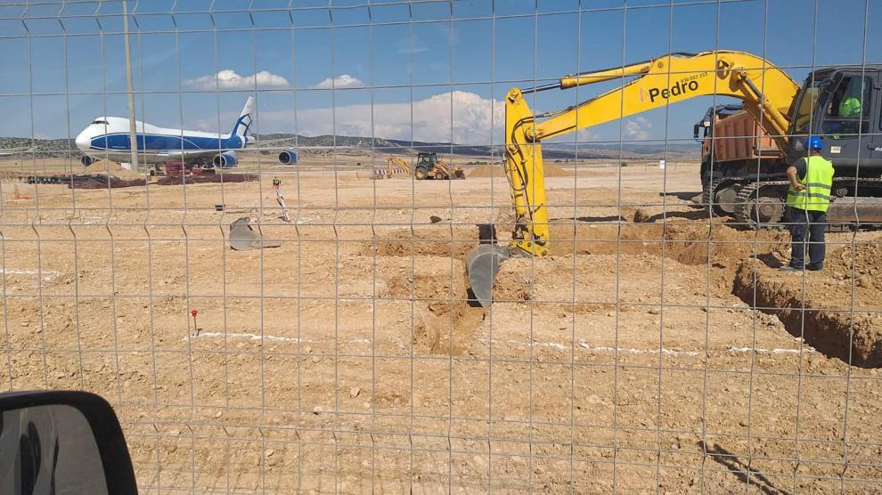 Obras en el aeropuerto de Teruel