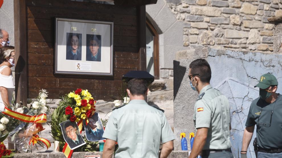 Homenaje a los guardias civiles asesinados por ETA en Sallent de Gállego
