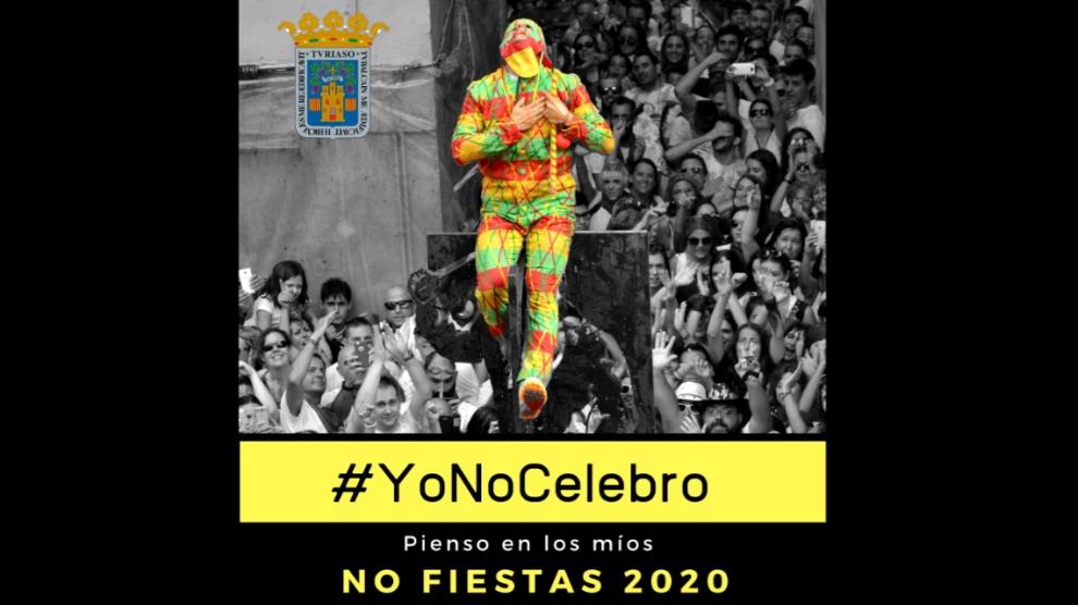 Cartel de no fiestas de Tarazona