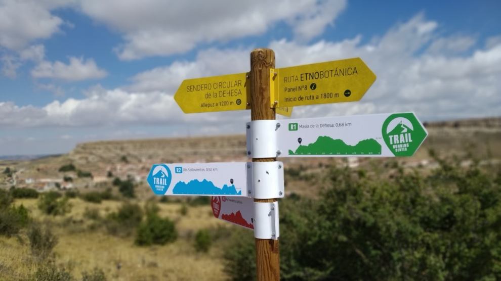Señalización del circuito de Trail Running de Allepuz.