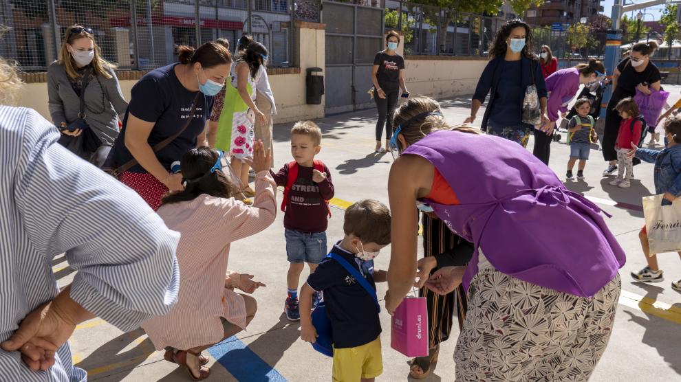 Vuelta al cole en Teruel, colegio Ensanche