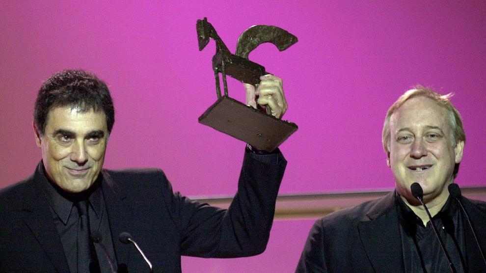 Josep María Mainata (a la derecha) junto a Toni Cruz, compañero en La Trinca y con el que fundó Gestmusic.