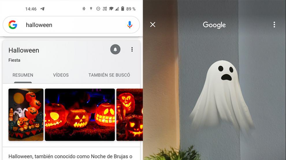 Un ejemplo de cómo proyectar fantasmas y esqueletos desde el navegador de Google.