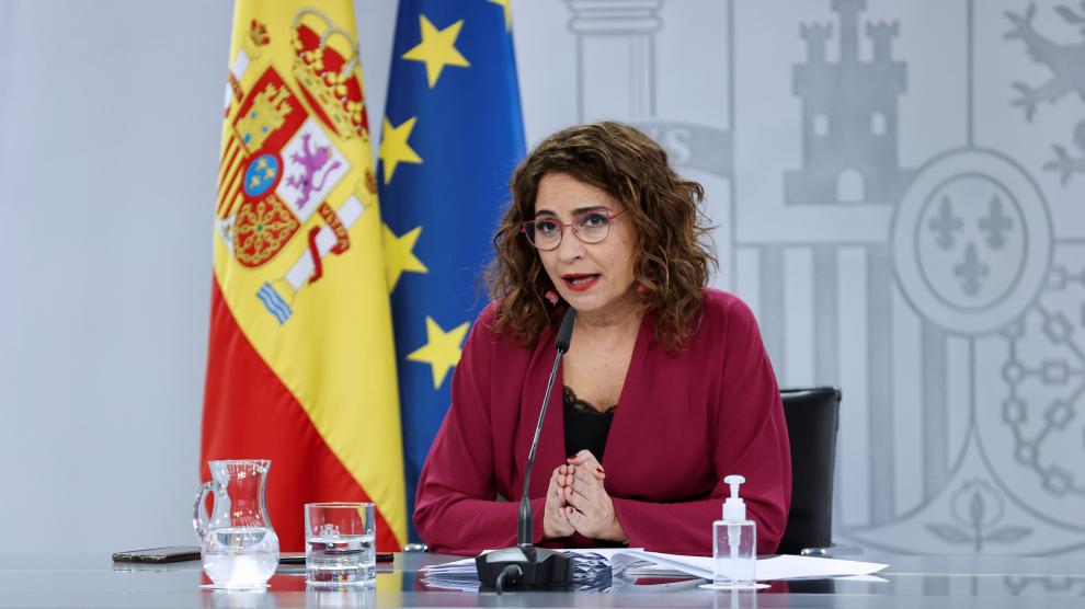 La ministra de Hacienda y portavoz del Gobierno, María Jesús Montero, este martes.