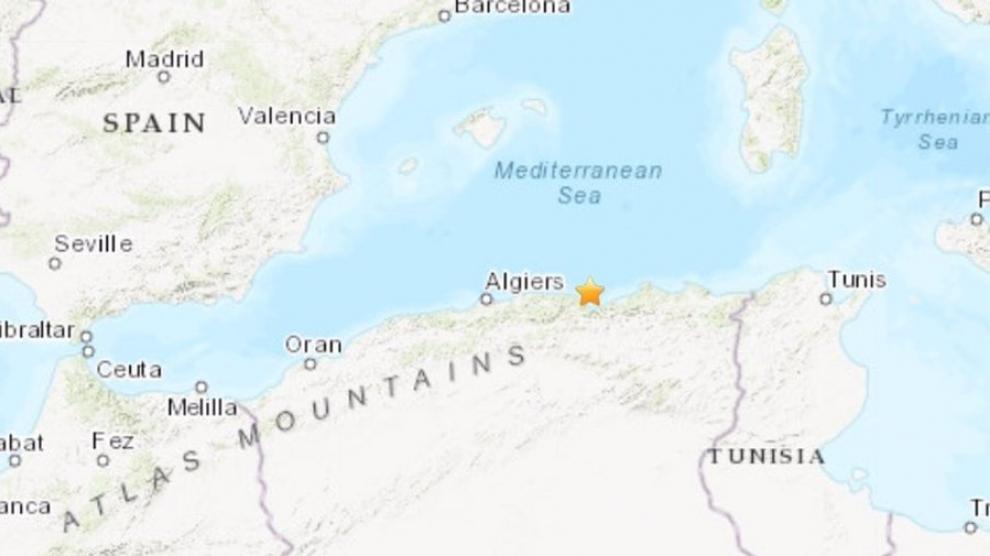 Lugar del terremoto en Argelia