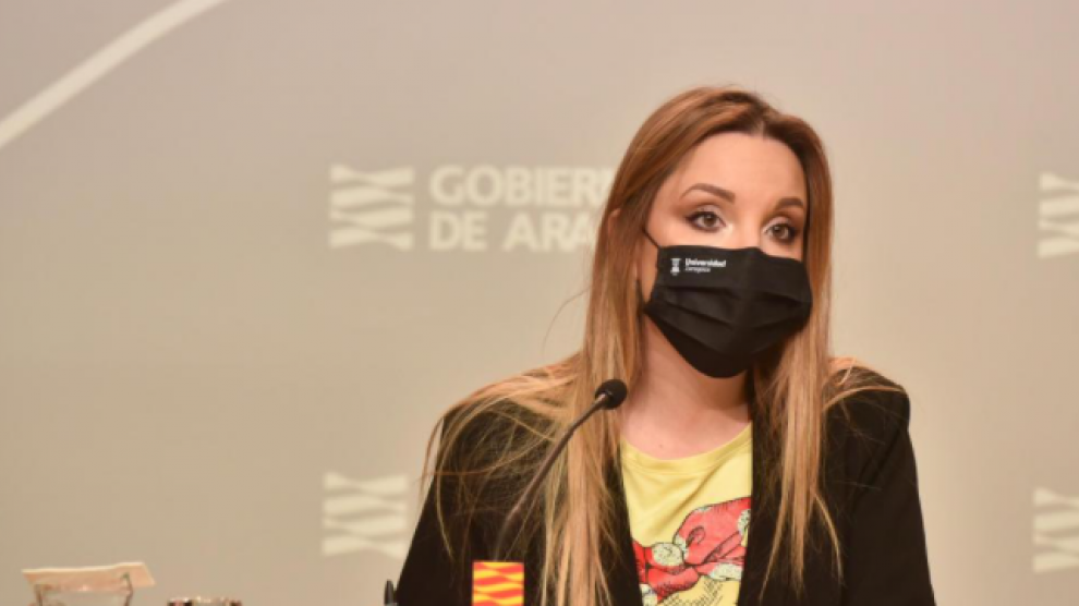 La consejera de Ciencia, Universidad y Sociedad del Conocimiento, Maru Díaz, durante la rueda de prensa de este martes