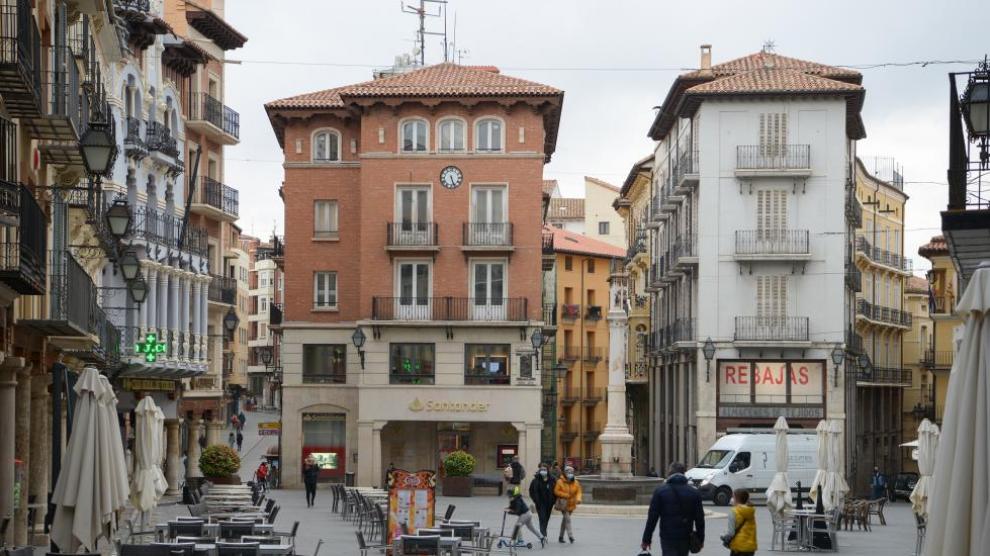 Plaza del Torico, en Teruel