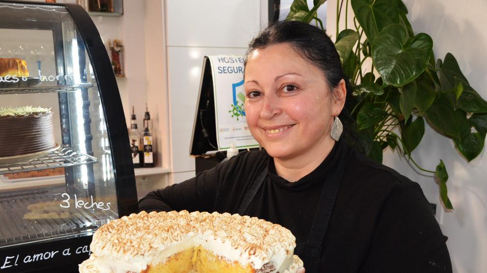 Inés Moreno y su familia descubrieron esta tarta en un viaje a La Palma.