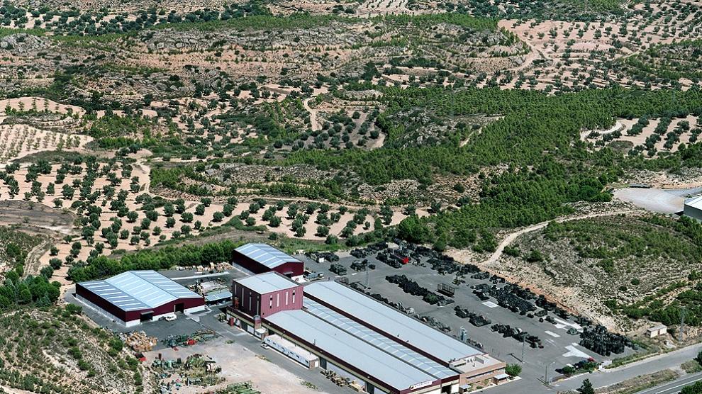 Foto aérea de las instalaciones de la empresa.