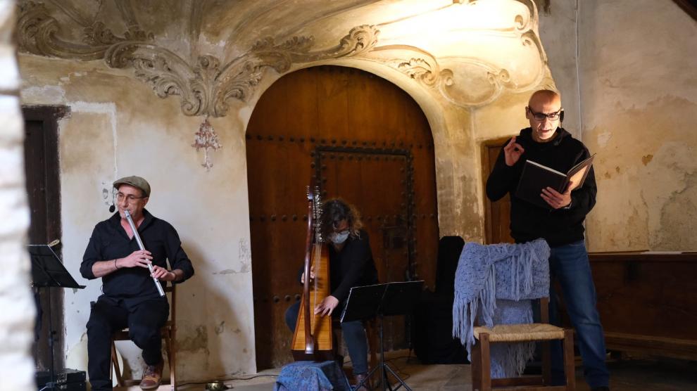 Un momento de las representaciones en el convento del Santo Sepulcro.