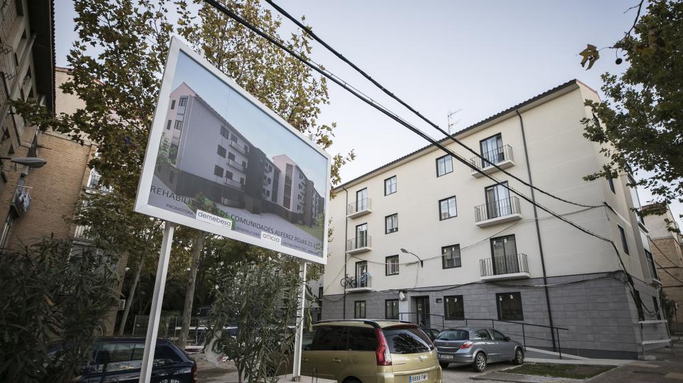 Viviendas rehabilitadas en Zaragoza.
