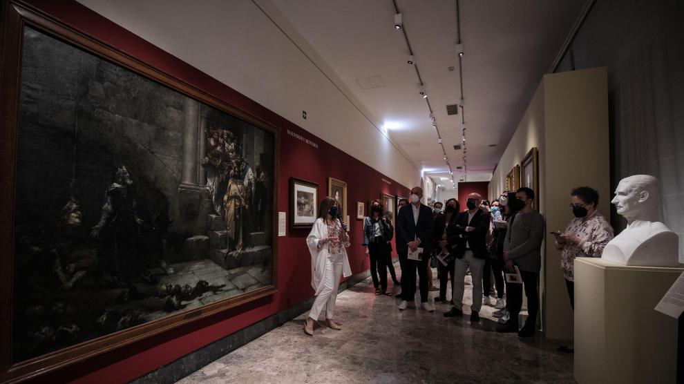 Inauguración de la exposición sobre la vida y el arte del pintor aragonés Francisco Pradilla