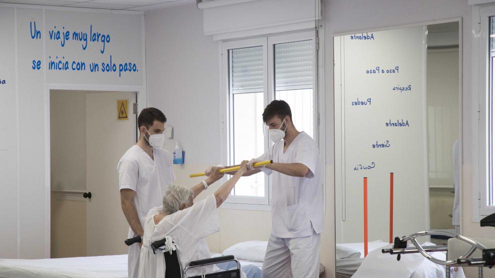 Visita de Sira Repollés al hospital San Juan de Dios de Zaragoza