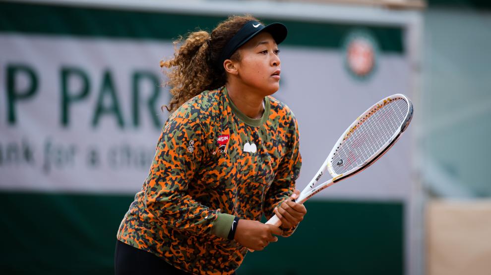 Naomi Osaka, este jueves, en Roland Garros.