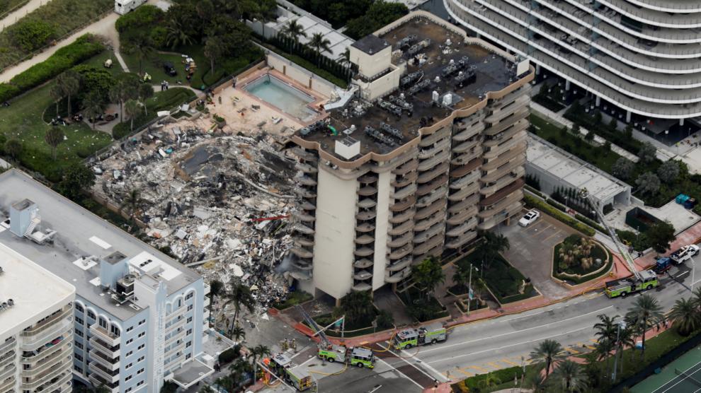 Derrumbe parcial de un edificio en Miami
