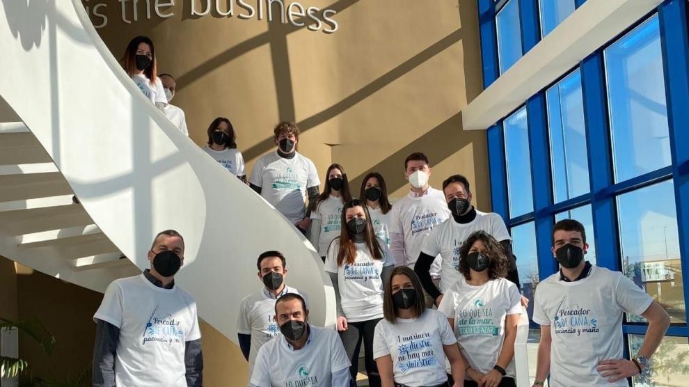 Varios de los trabajadores de JCV en la celebración del 25 aniversario.