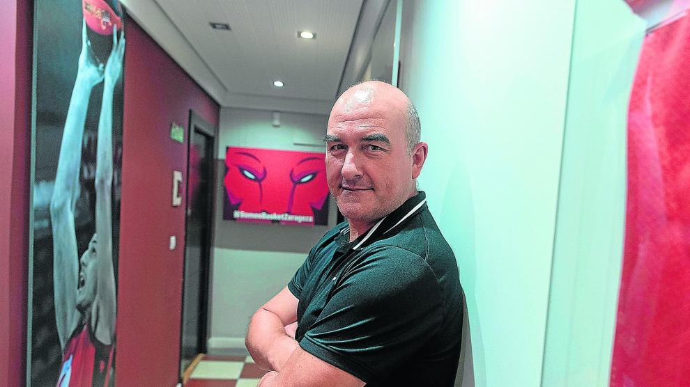 Ponsarnau, en el pasillo de la sede del club