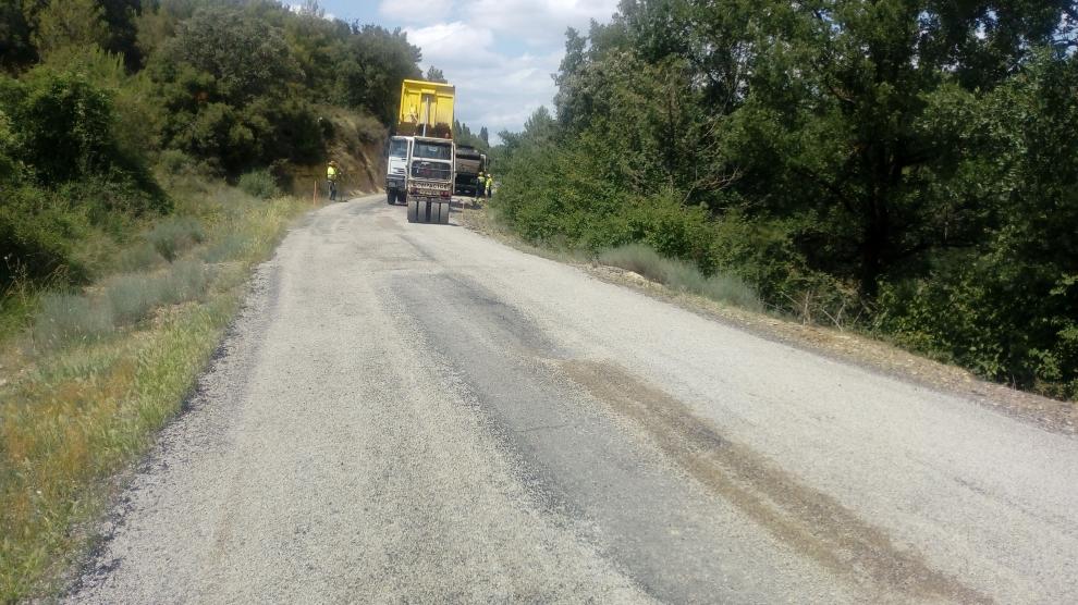 Obras de mejora en el tramo comprendido entre las localidades de Luna, El Frago y Biel.